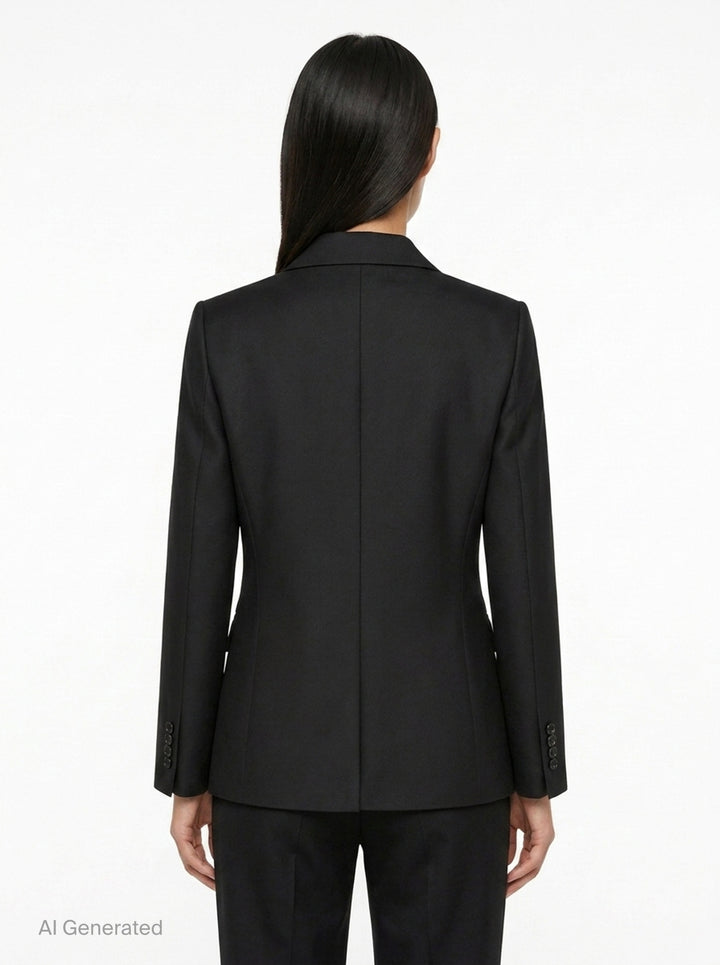 Ruffled Satin Appliqué Blazer | Comme des Garçons | Club21 - back