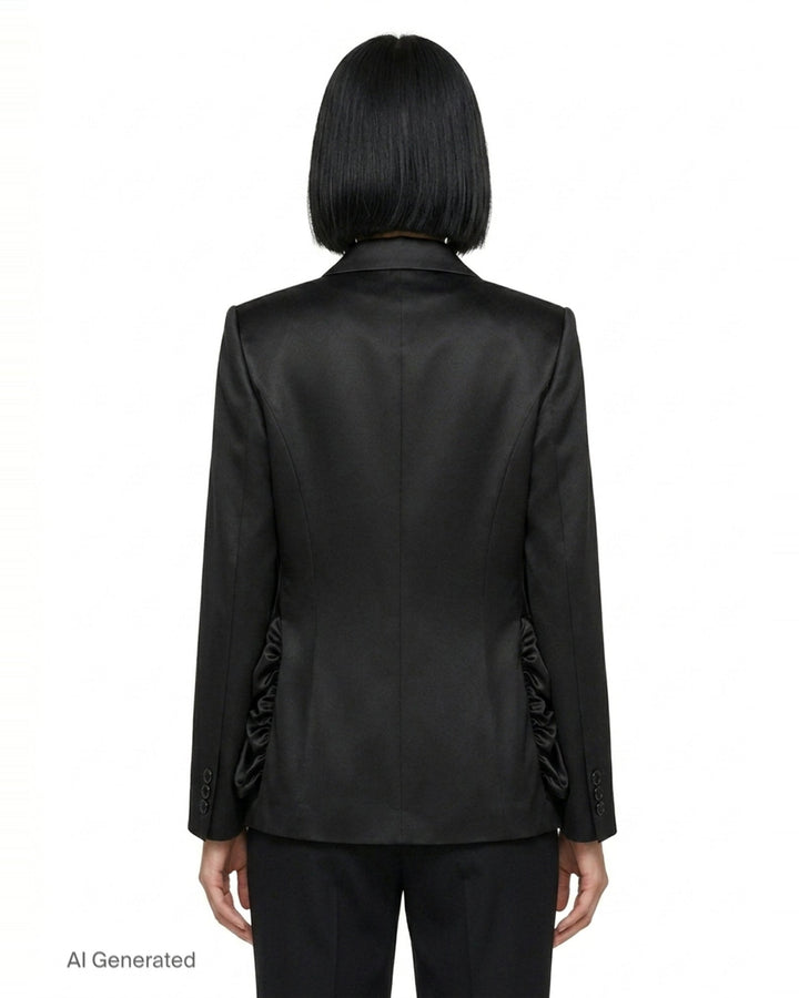 Ruffled Satin Blazer | Comme des Garçons | Club21 - back