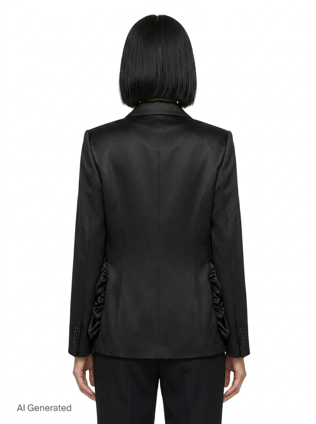 Ruffled Satin Blazer | Comme des Garçons | Club21 - back