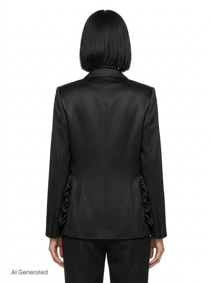 Ruffled Satin Blazer | Comme des Garçons | Club21 - back
