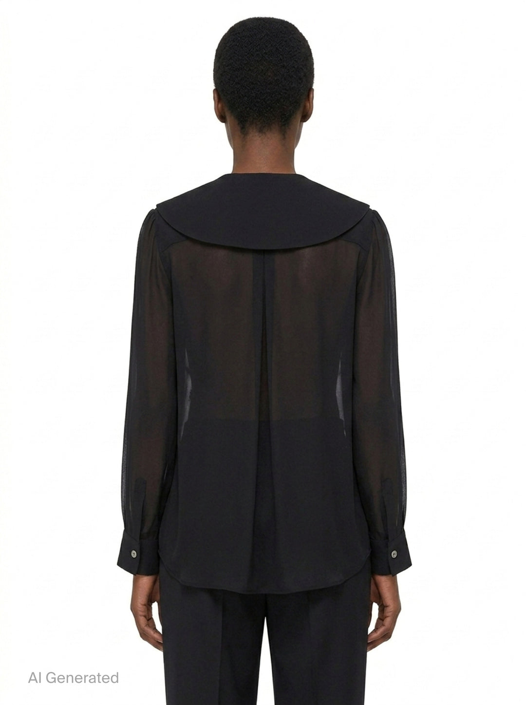 Sheer Blouse With Oversized Collar | Comme des Garçons | Club21 - back