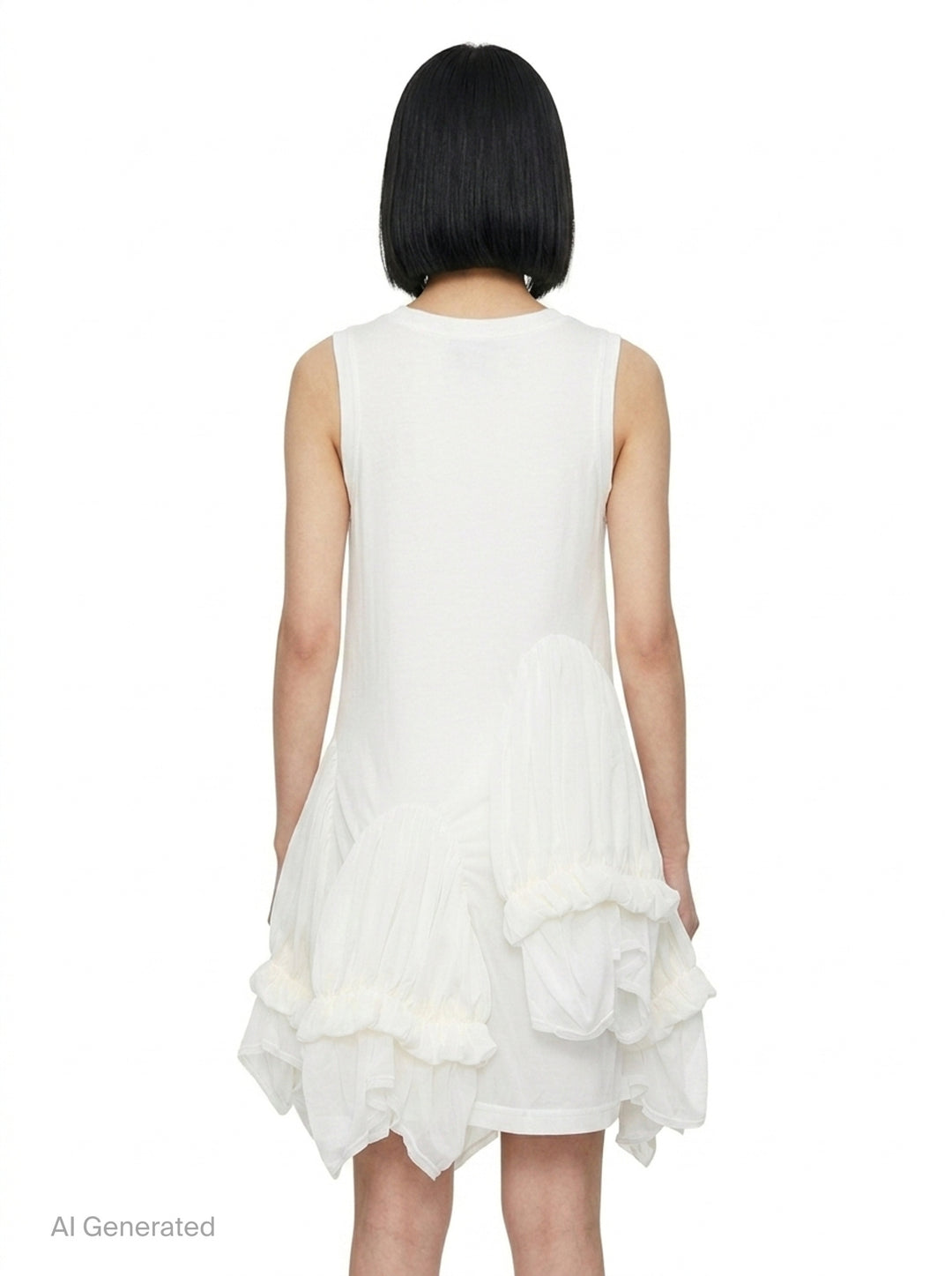 Sheer Layered Ruffle Dress | Comme des Garçons | Club21 - back