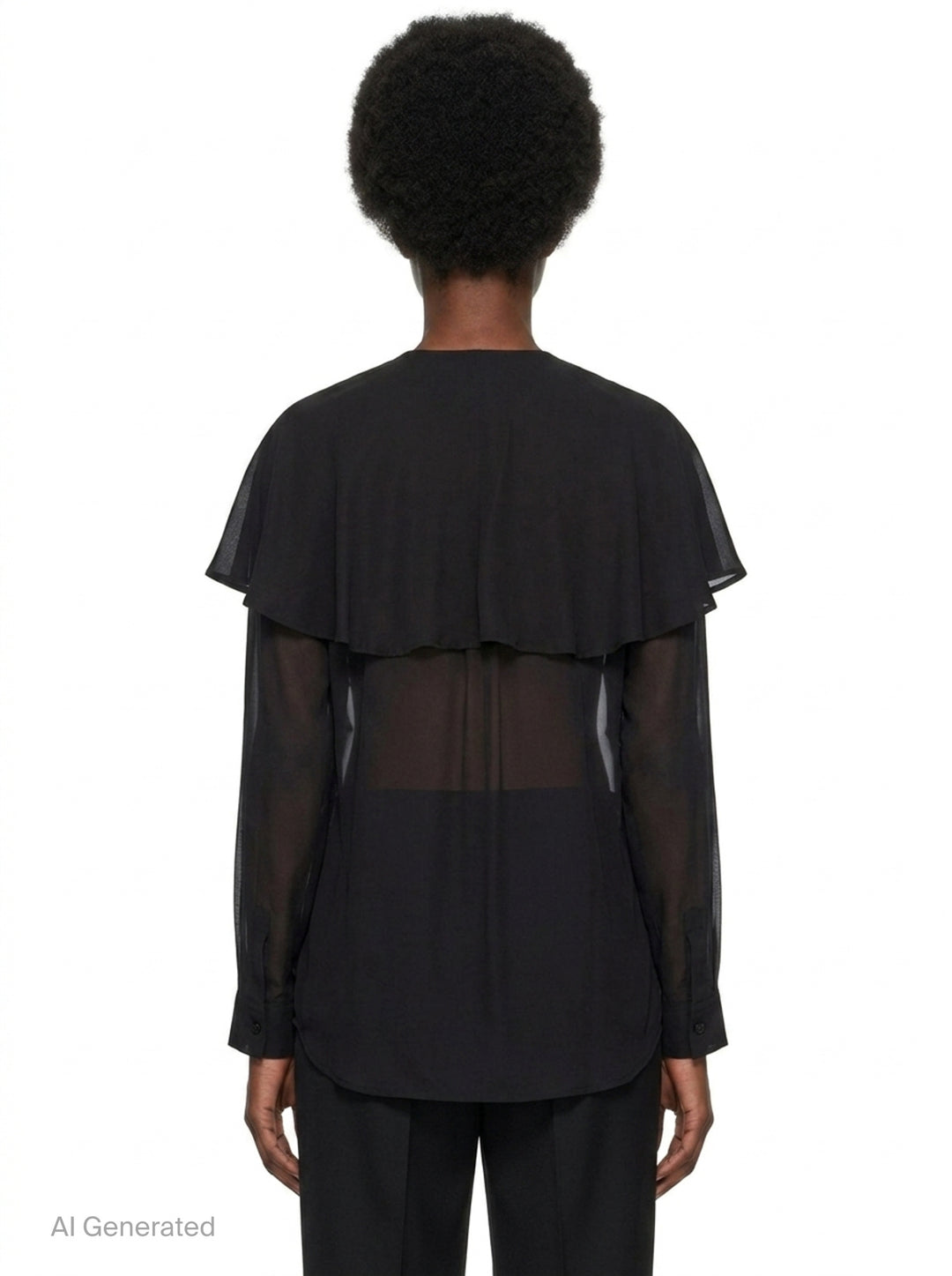 Sheer Oversized Frill Blouse | Comme des Garçons | Club21 - back