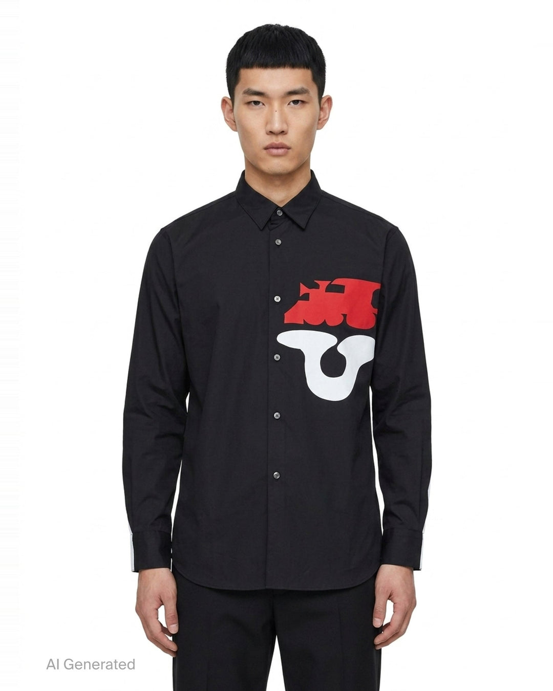 Graphic Print Long Sleeve Shirt | Comme des Garçons SHIRT | Club21 - front
