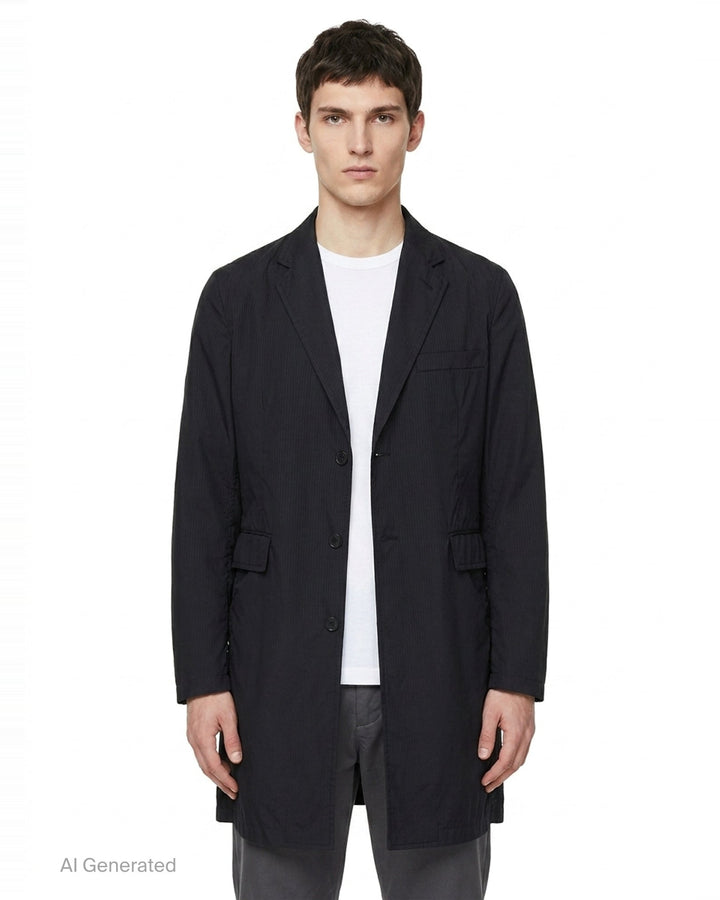Longline Tailored Blazer Coat | Comme des Garçons SHIRT | Club21 - front