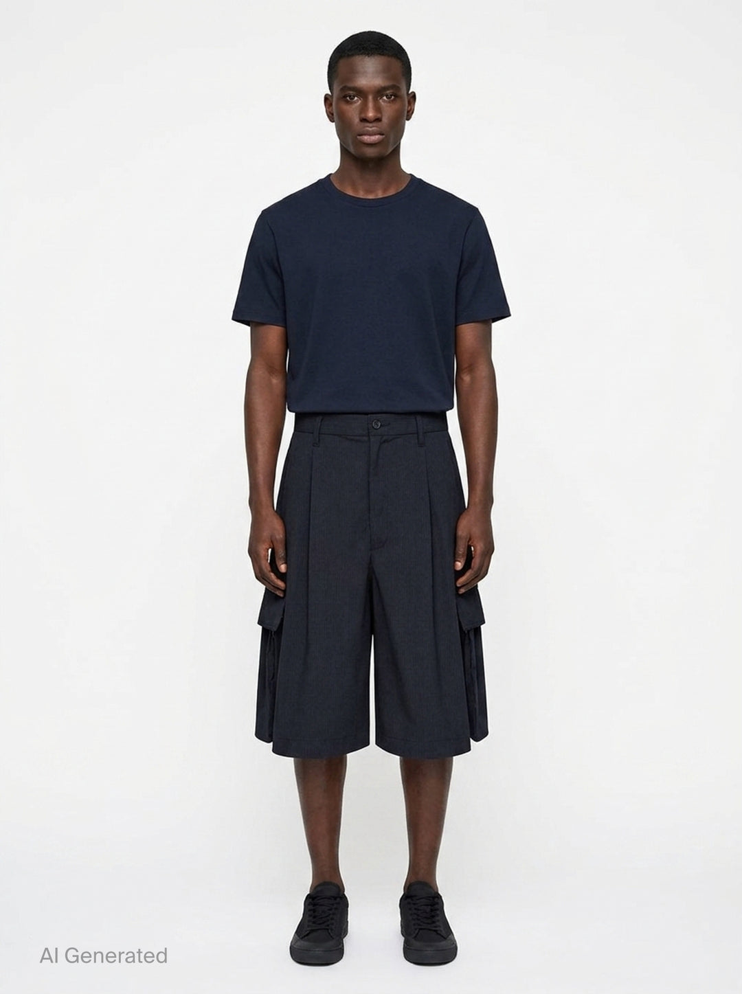 Pinstripe Cargo Shorts | Comme des Garçons SHIRT | Club21 - front