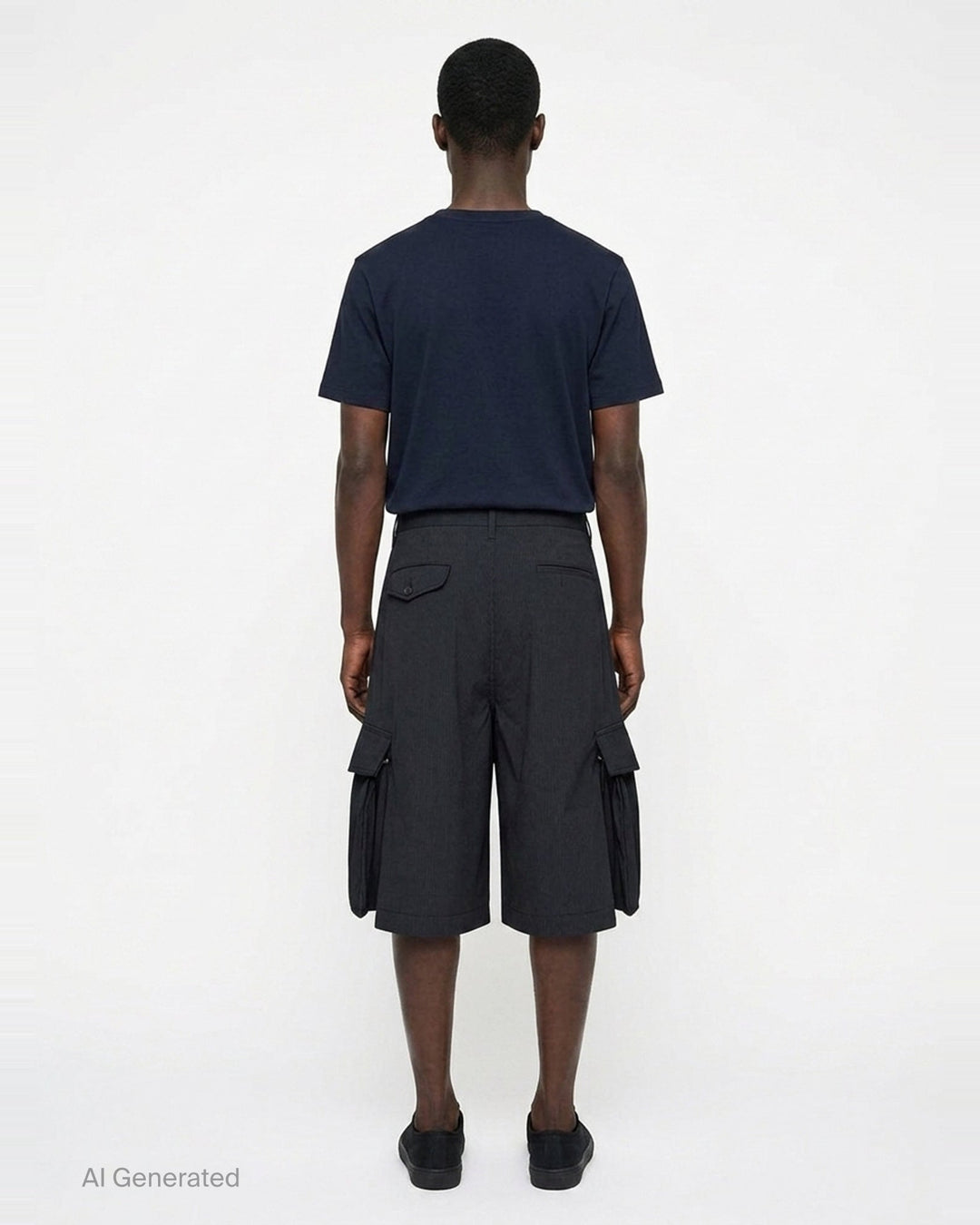 Pinstripe Cargo Shorts | Comme des Garçons SHIRT | Club21 - back