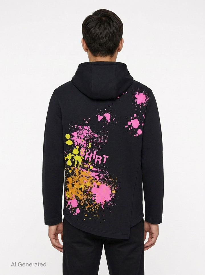 Splash Paint Zip-Up Hoodie | Comme des Garçons SHIRT | Club21 - back