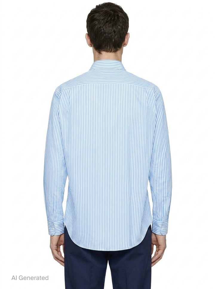 Striped Paneled Long Sleeve Shirt | Comme des Garçons Shirt | Club21 - back