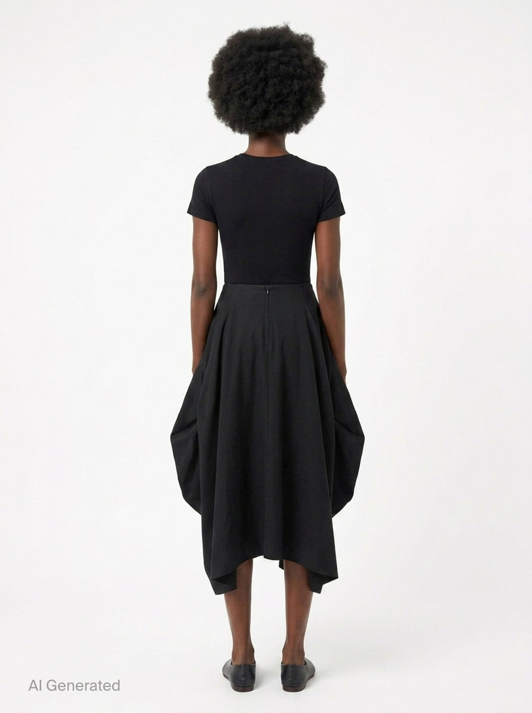 Structured Voluminous Pleated Skirt | Comme des Garçons | Club21 - back