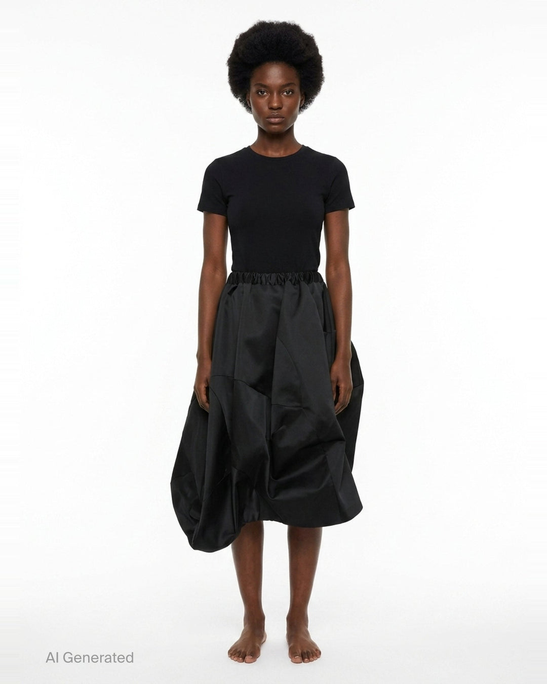 Voluminous Satin Bubble Skirt | Comme des Garçons | Club21 - front