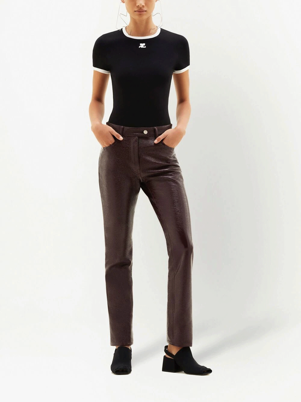 courreges-Bumpy-Contrast-T-Shirt-Black-2