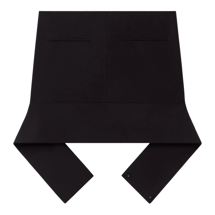 Reversed Belt Crepe Mini Skirt