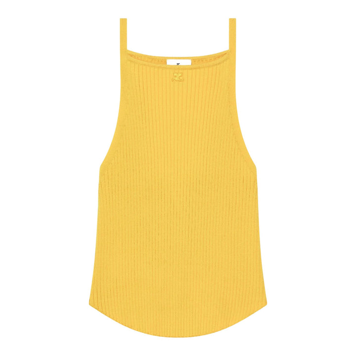 Club21 - courreges - Circle Rib Knit Top - TANK TOPS - Yellow