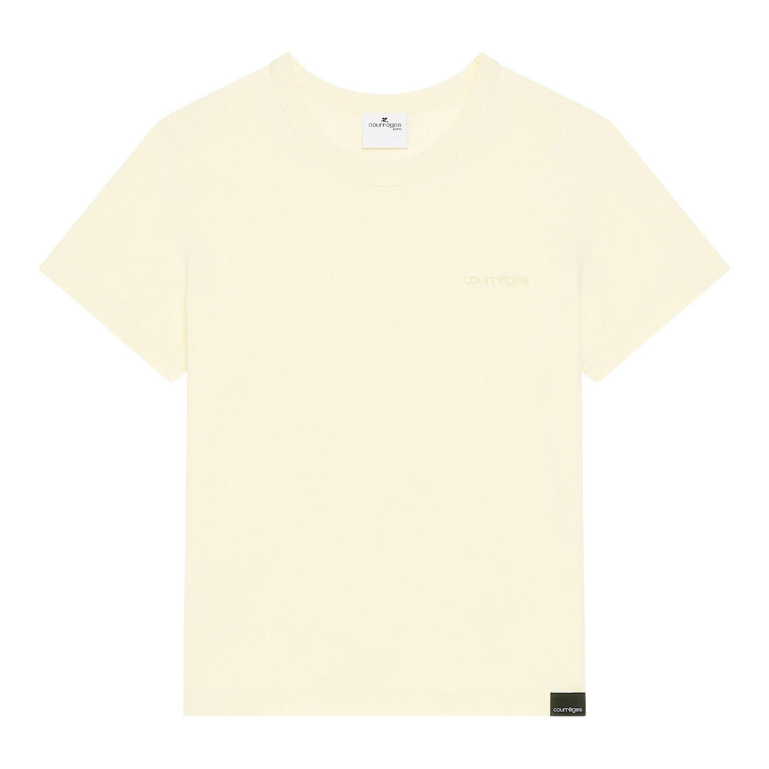 Club21 - courreges - Embroidered T-Shirt - TEES - Yellow