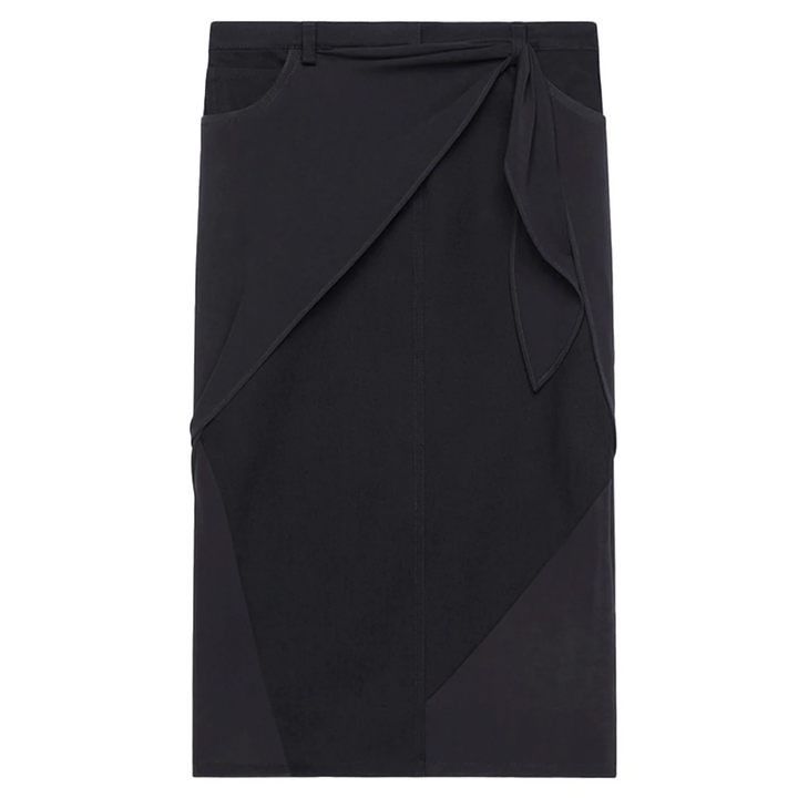 Knot Bimaterial Skirt