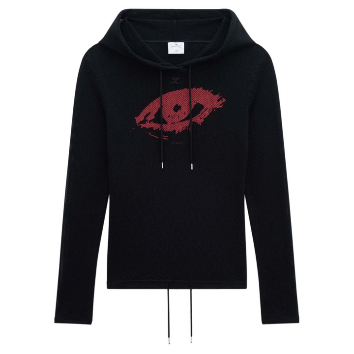 메쉬 프린트 후디