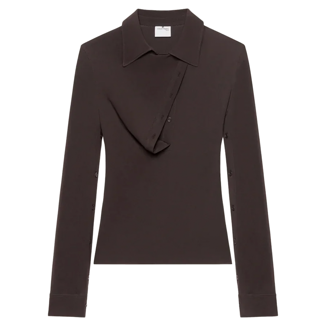 Oblique Crepe Jersey Shirt