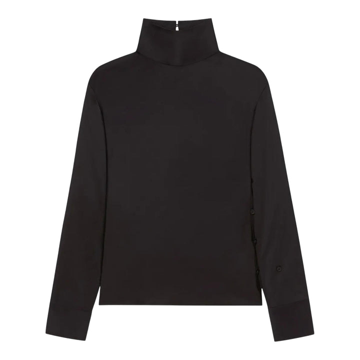 Club21 - courreges - Off-Shoulder Satin Top - BLOUSES - Black