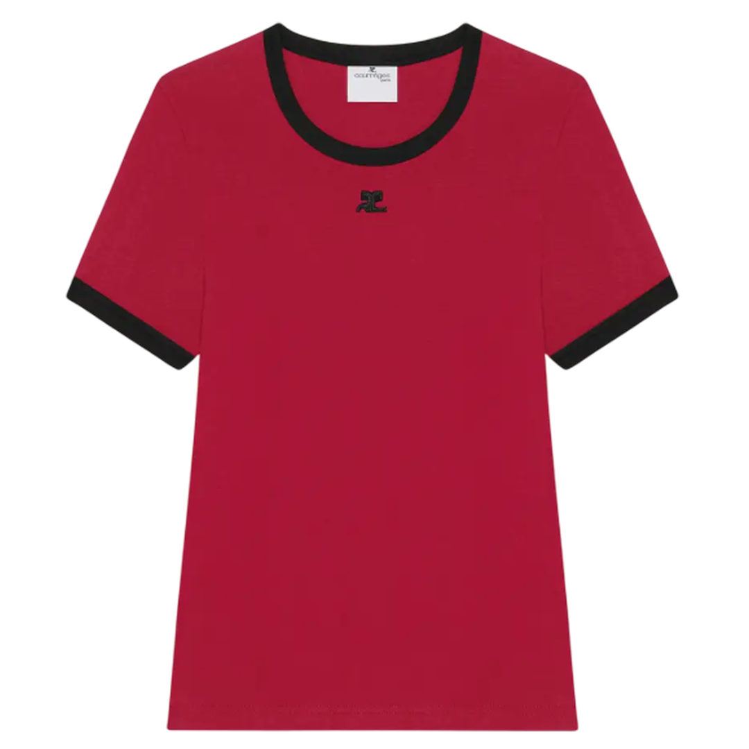 courreges_Signature_Contrast_T-Shirt_Red