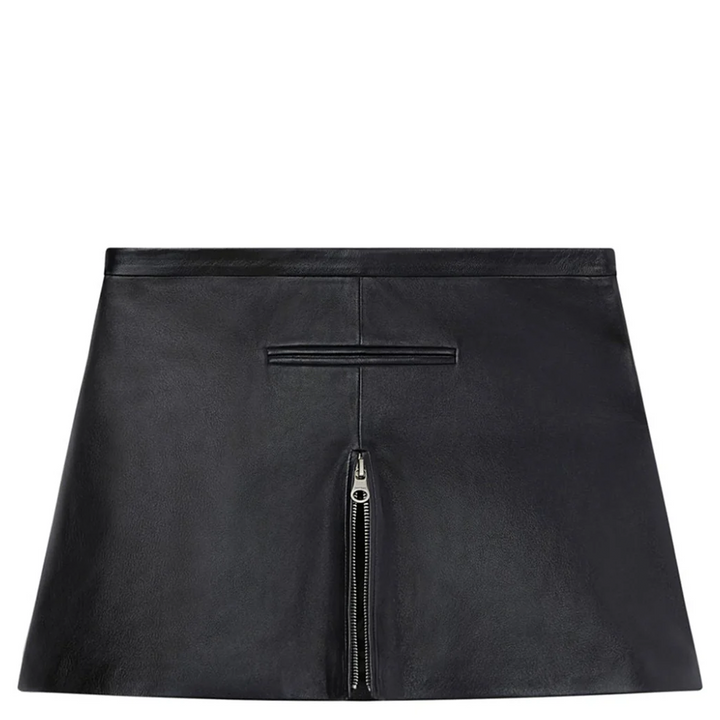 Tailored Vintage Leather Mini Skirt