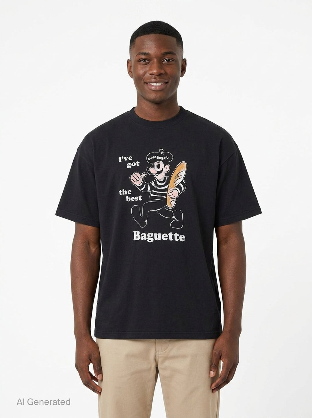 Baguette Graphic Tee | Domrebel | Club21 - front