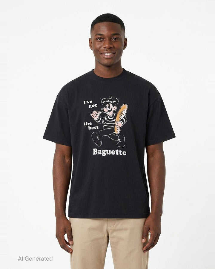 Baguette Graphic Tee | Domrebel | Club21 - front