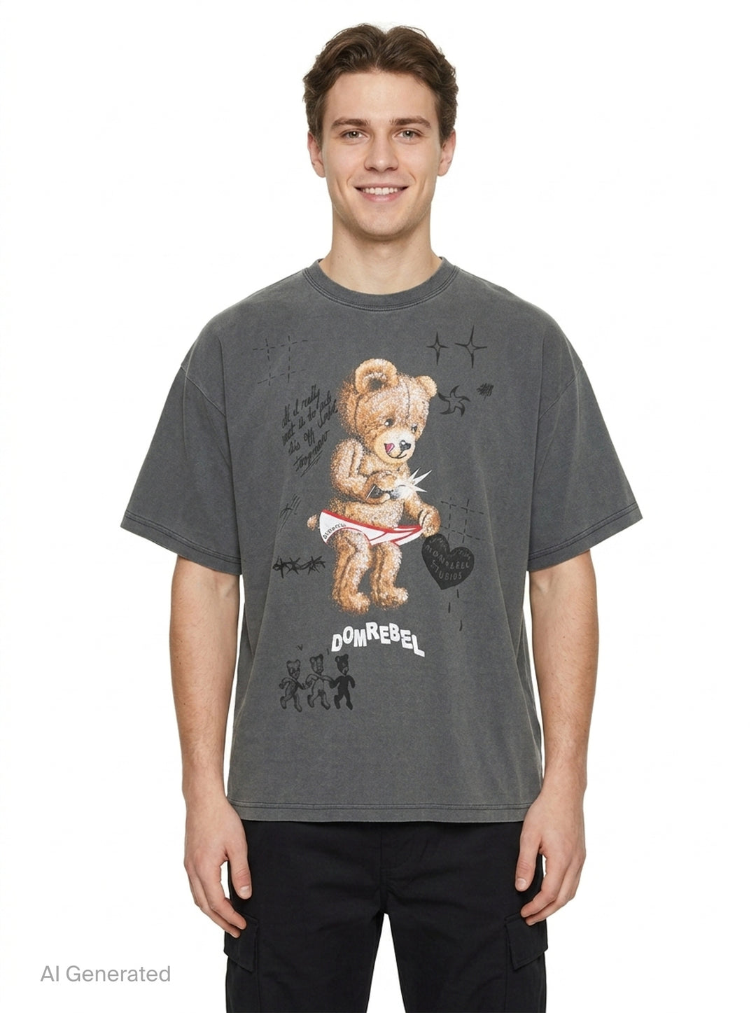 Teddy Bear Graphic Tee | Domrebel | Club21 - front