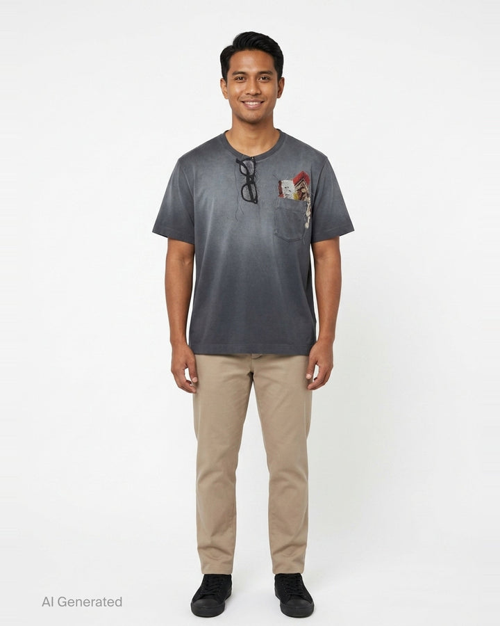 Trompe L'Oeil Embroidery Tee | doublet | Club21 - front