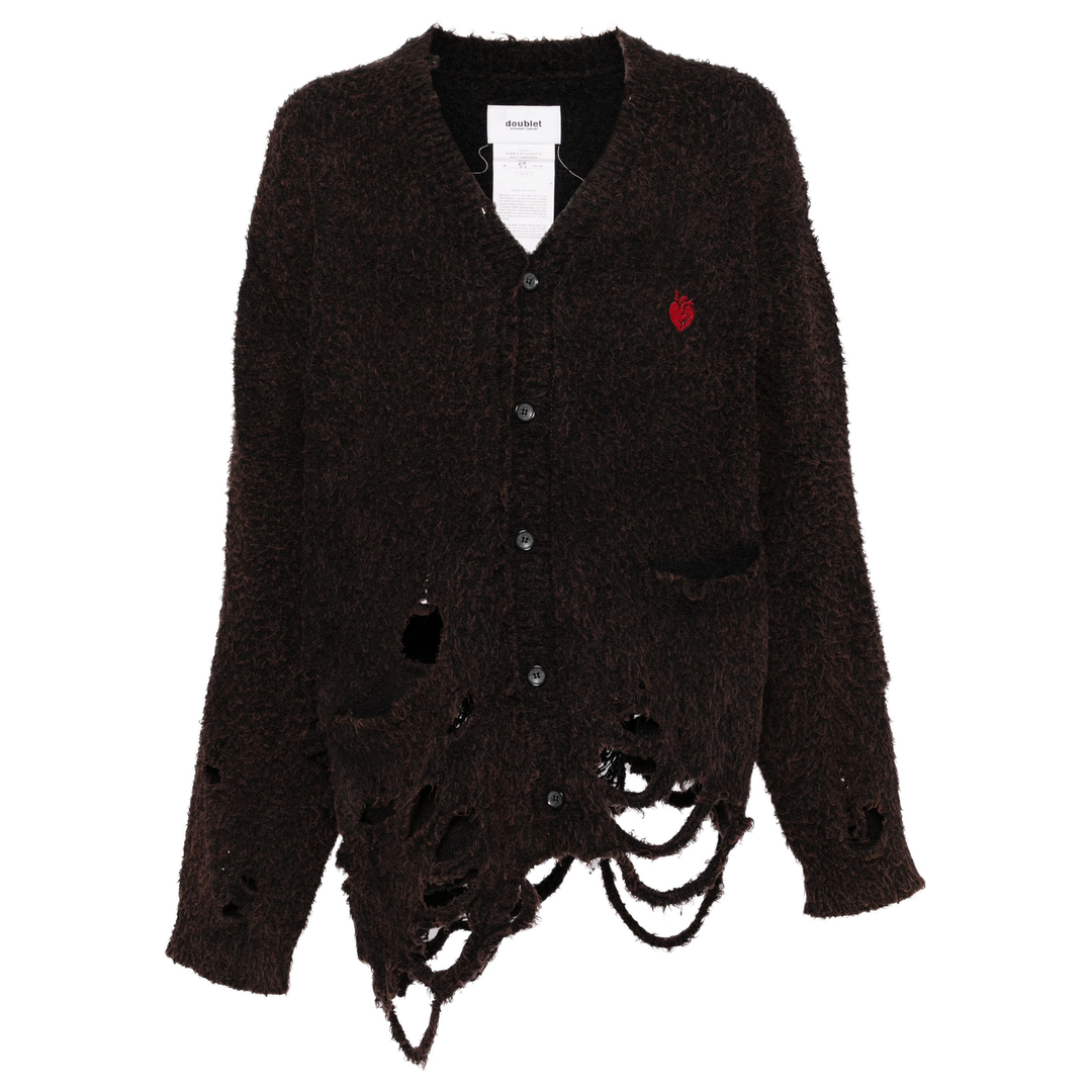 doublet_Zombie_Silhouette_Knit_Cardigan_Black