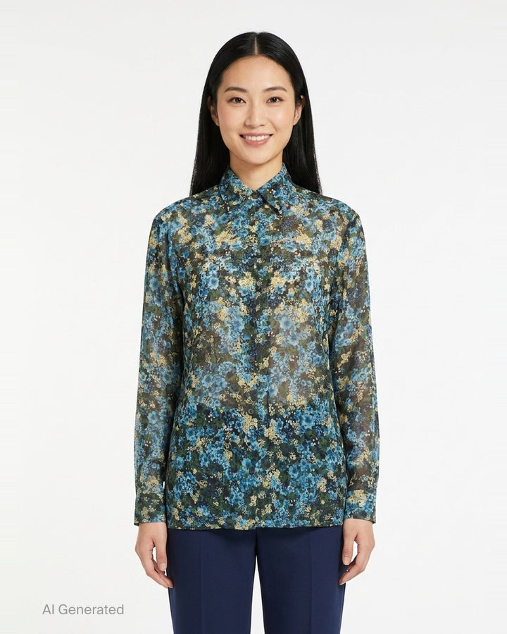 Classic Lightweight Floral Shirt | Dries Van Noten | Club21 - front