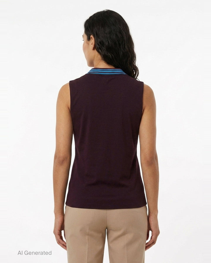 Contrast Stripe Heart Neck Tank | Dries Van Noten | Club21 - back