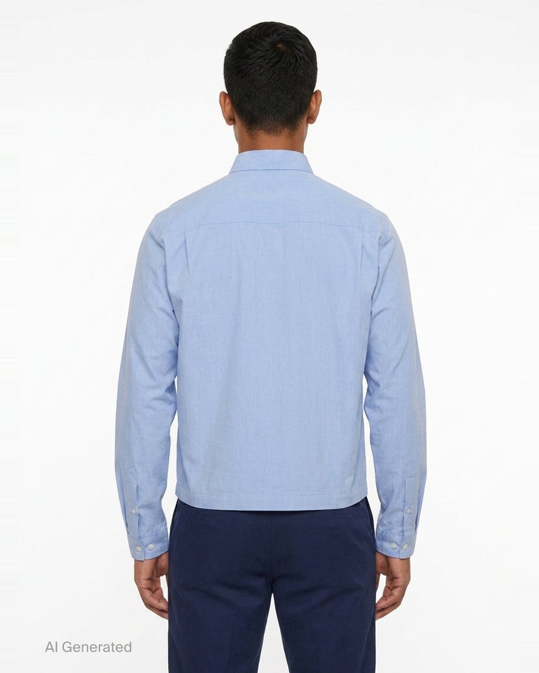 Cropped Boxy Long Sleeve Shirt | Dries Van Noten | Club21 - back
