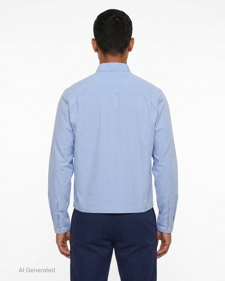 Cropped Boxy Long Sleeve Shirt | Dries Van Noten | Club21 - back