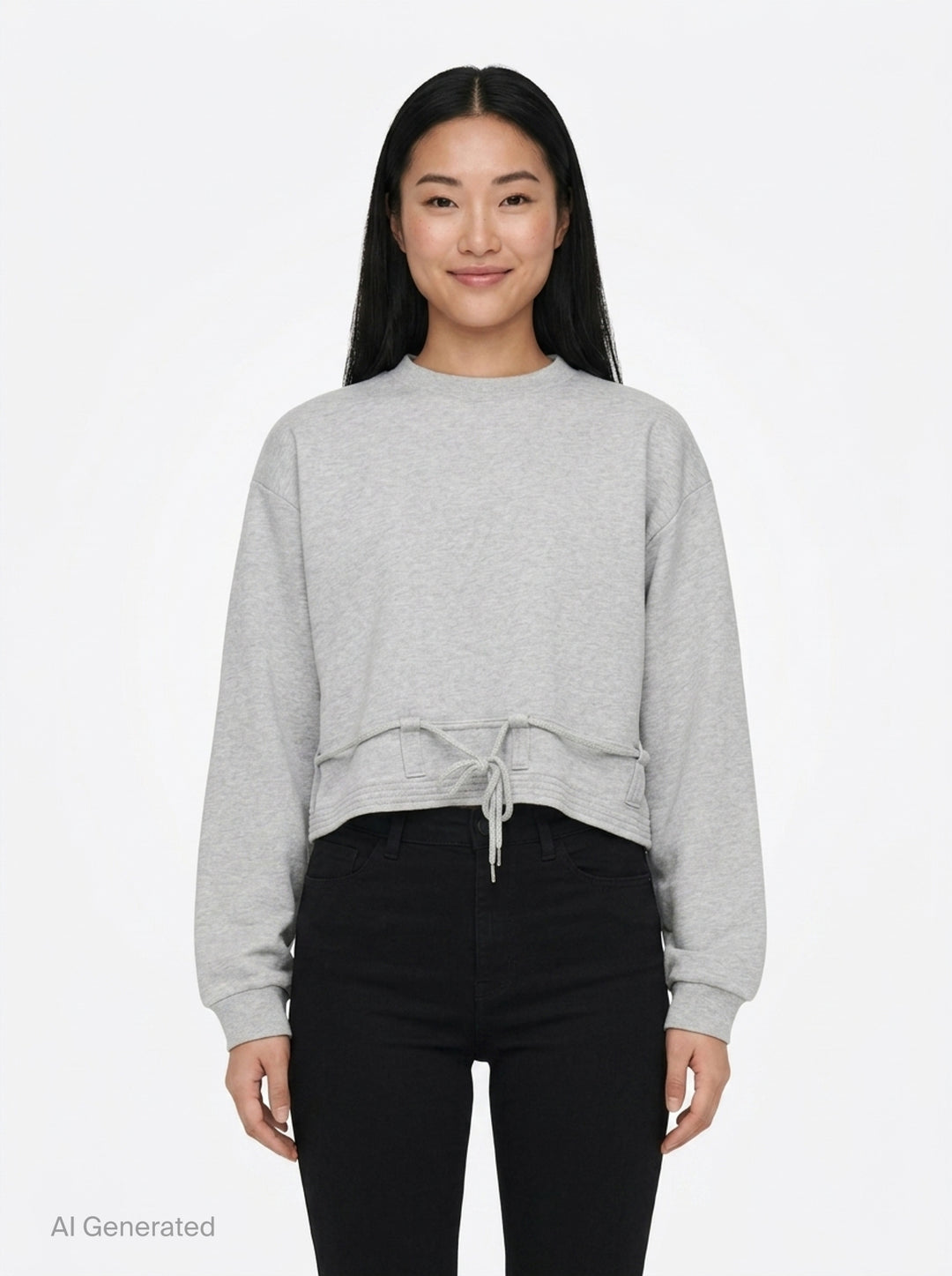 Cropped Sweatshirt With Belt Loops | Dries Van Noten | Club21 - front