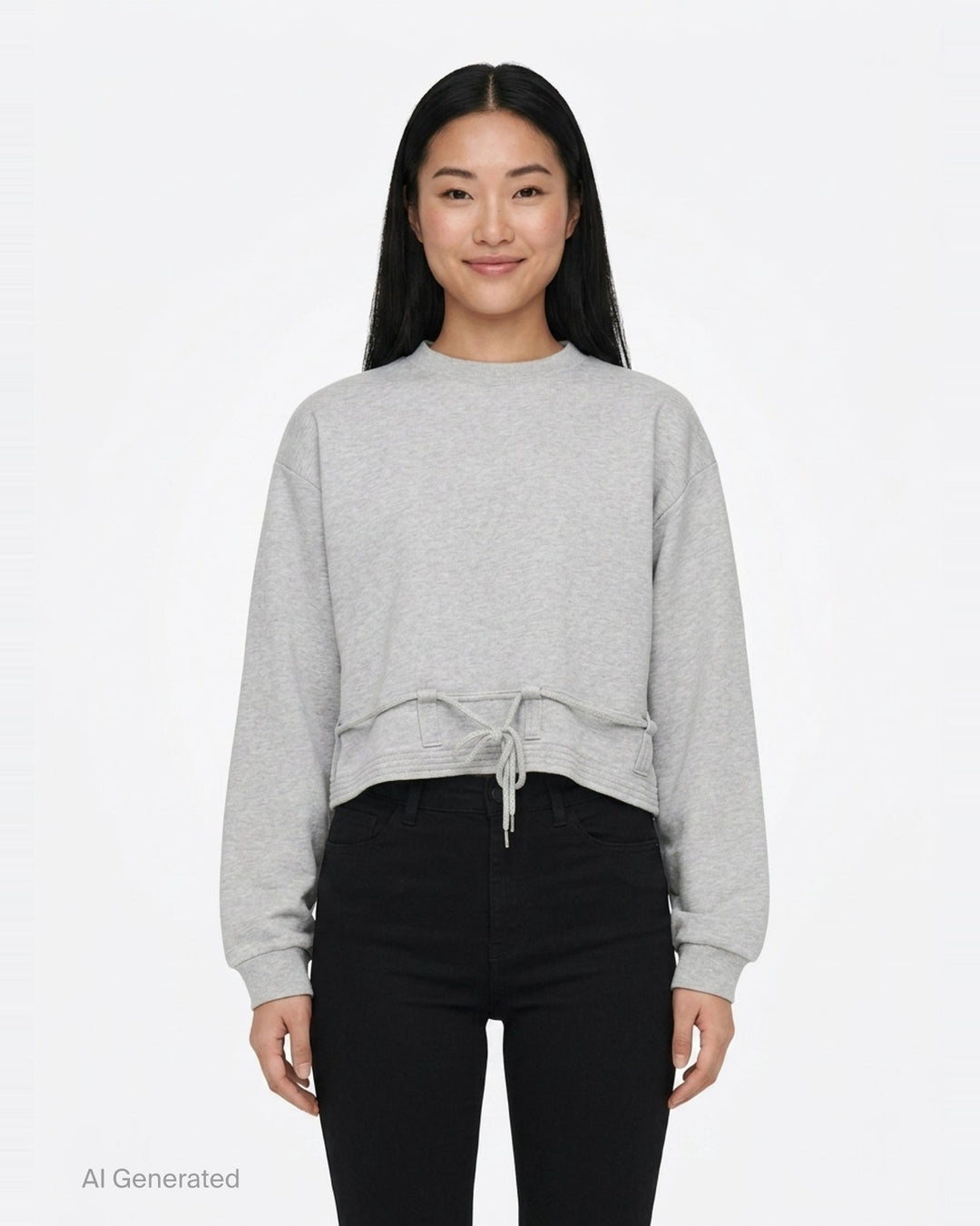 Cropped Sweatshirt With Belt Loops | Dries Van Noten | Club21 - front