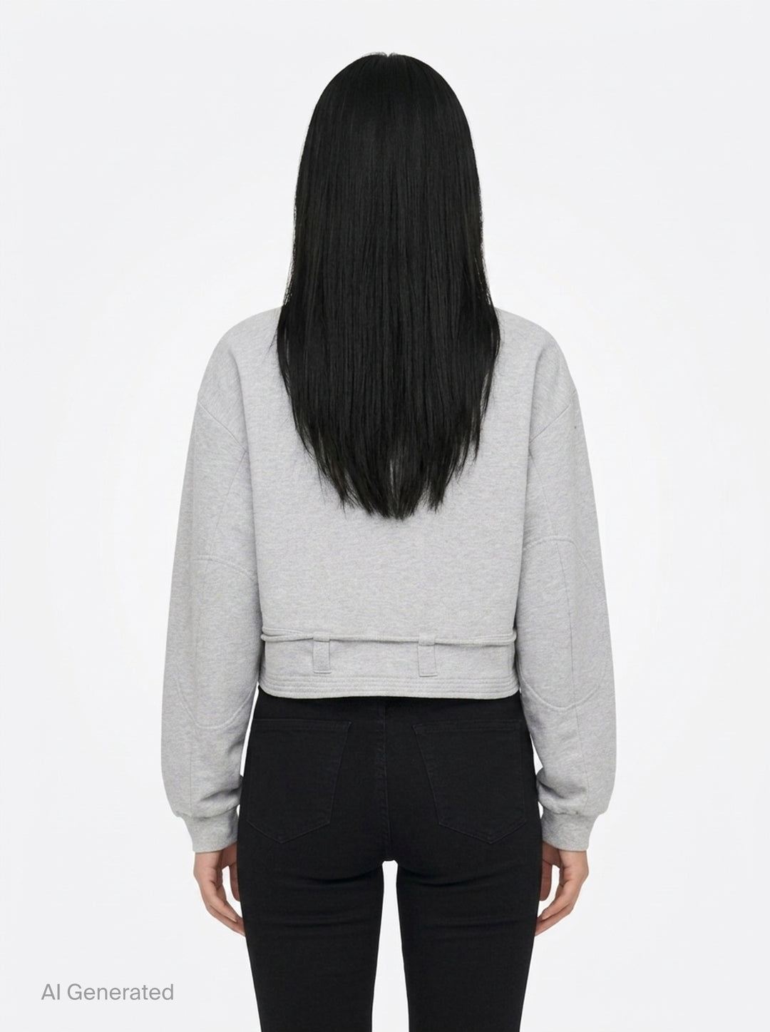 Cropped Sweatshirt With Belt Loops | Dries Van Noten | Club21 - back