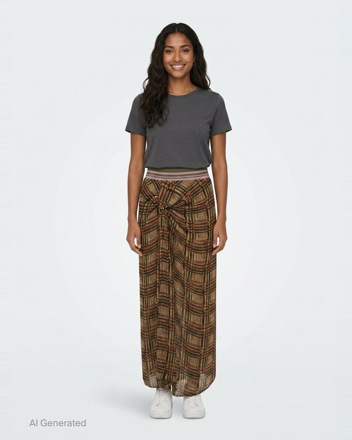 Draped Knot Midi Skirt | Dries Van Noten | Club21 - front