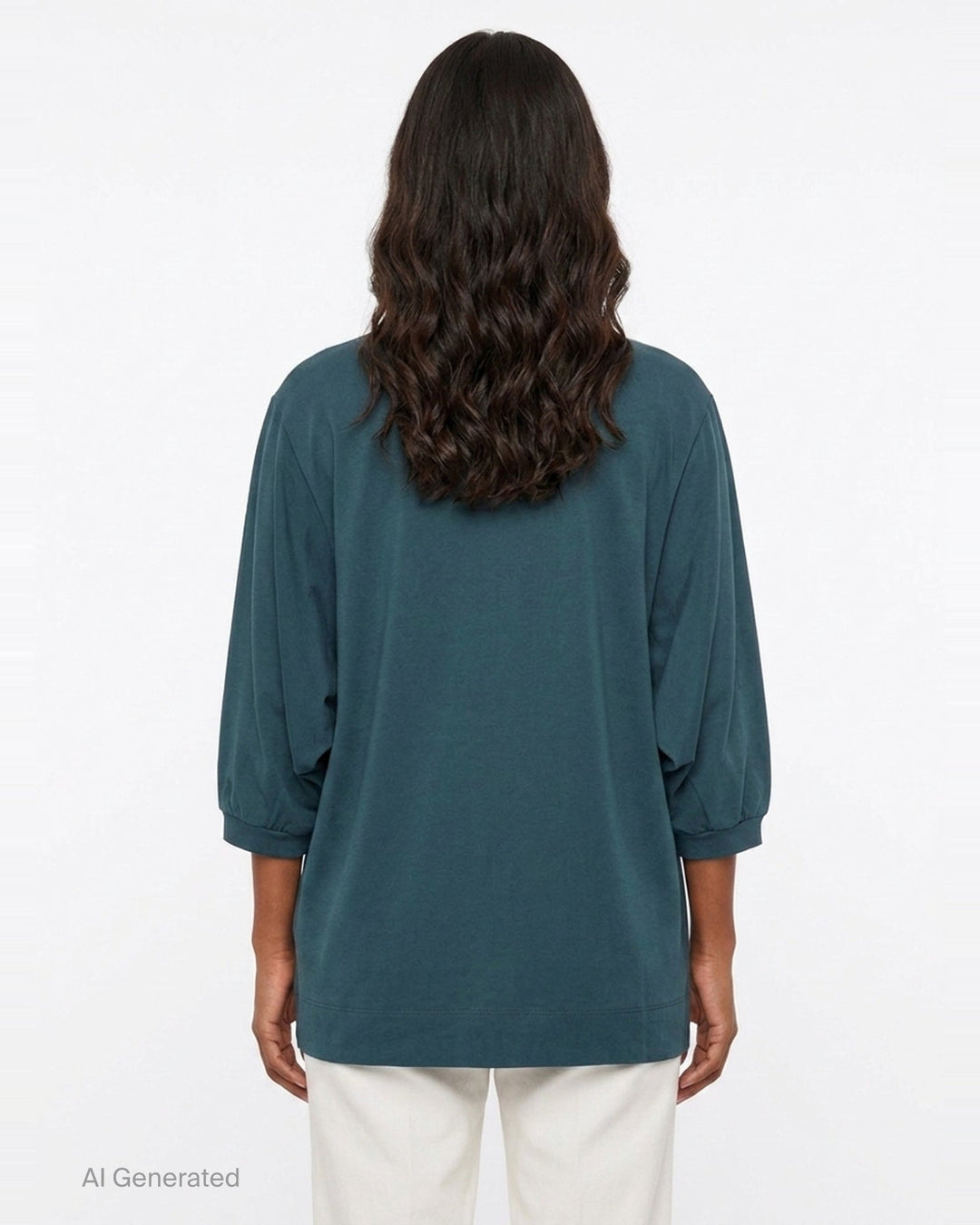 Loose Fit Cropped Sleeve Top | Dries Van Noten | Club21 - back