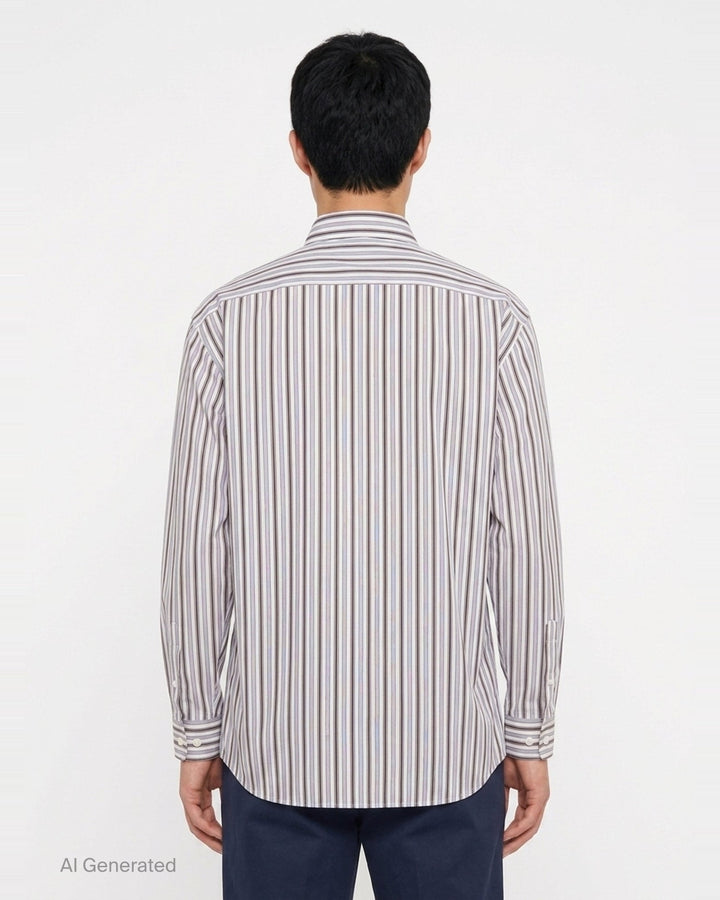 Loose Fit Long Sleeve Shirt | Dries Van Noten | Club21 - back