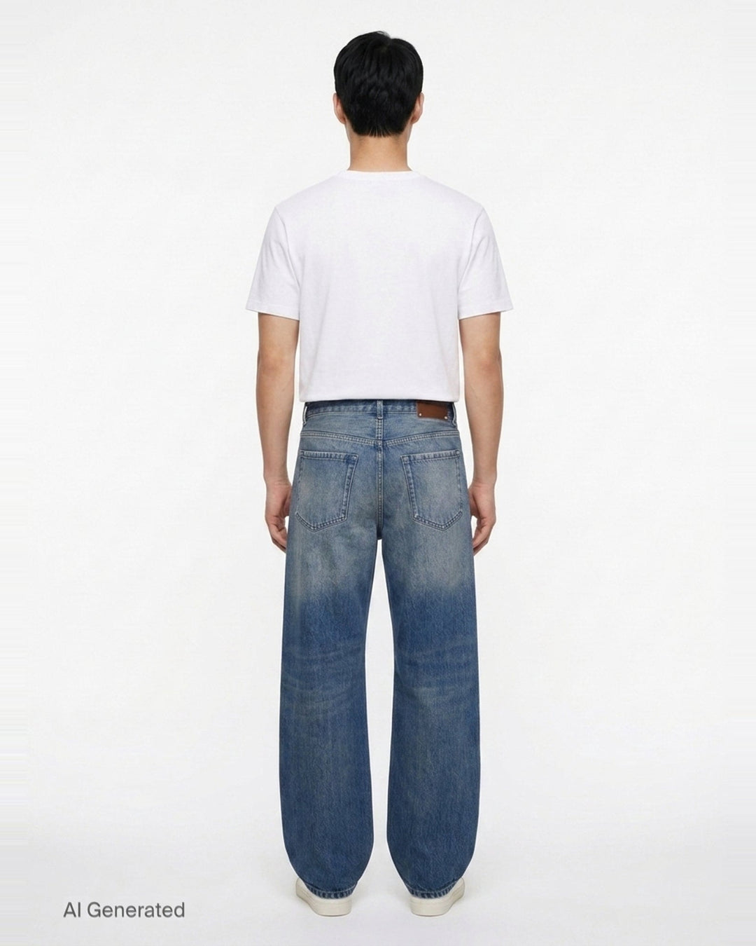 Loose Fit Mid Rise Straight Jeans | Dries Van Noten | Club21 - back