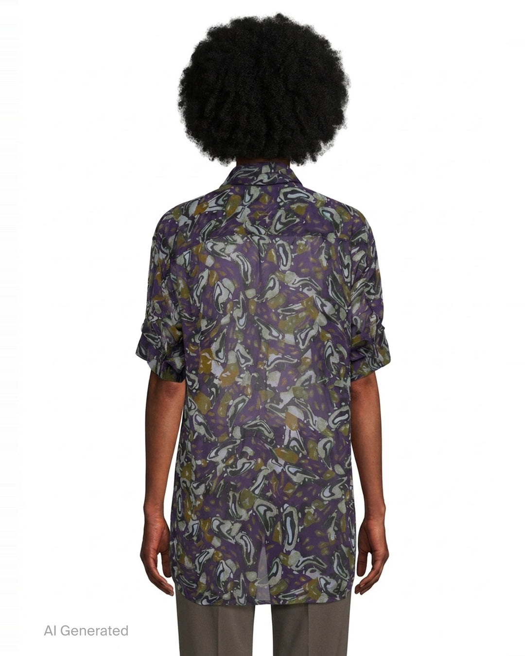 Loose Fit Short Sleeve Blouse | Dries Van Noten | Club21 - back