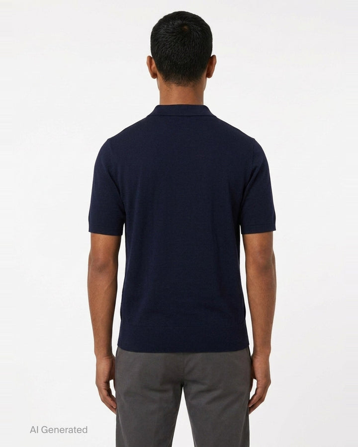 Normal Fit Short Sleeve Polo | Dries Van Noten | Club21 - back
