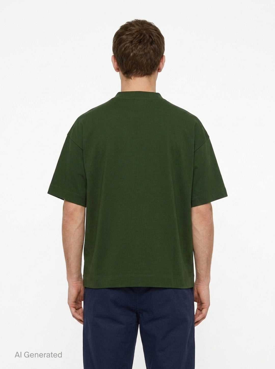 Oversized Mock Neck Tee | Dries Van Noten | Club21 - back