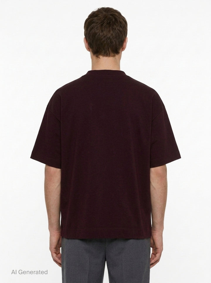 Oversized Mock Neck Tee | Dries Van Noten | Club21 - back