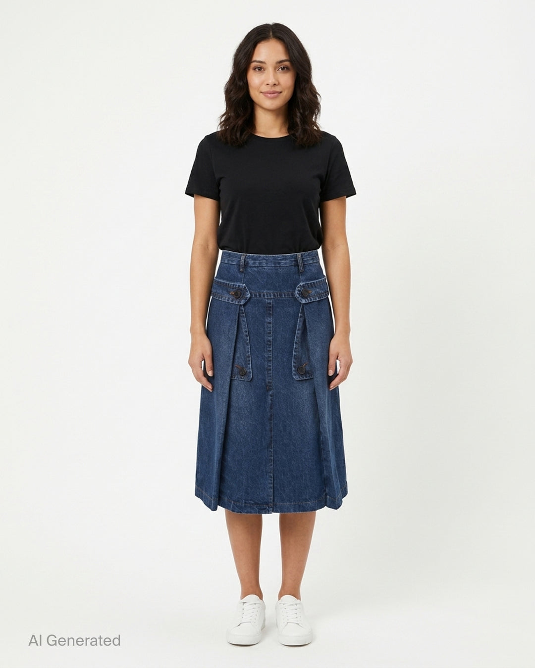 Pleated Pocket Midi Skirt | Dries Van Noten | Club21 - front