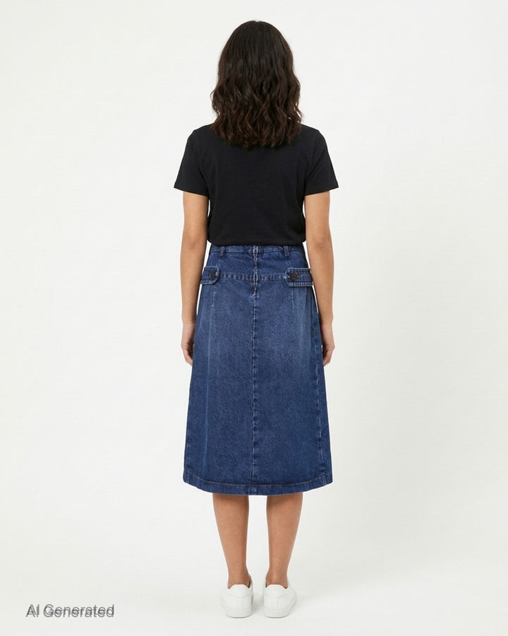 Pleated Pocket Midi Skirt | Dries Van Noten | Club21 - back