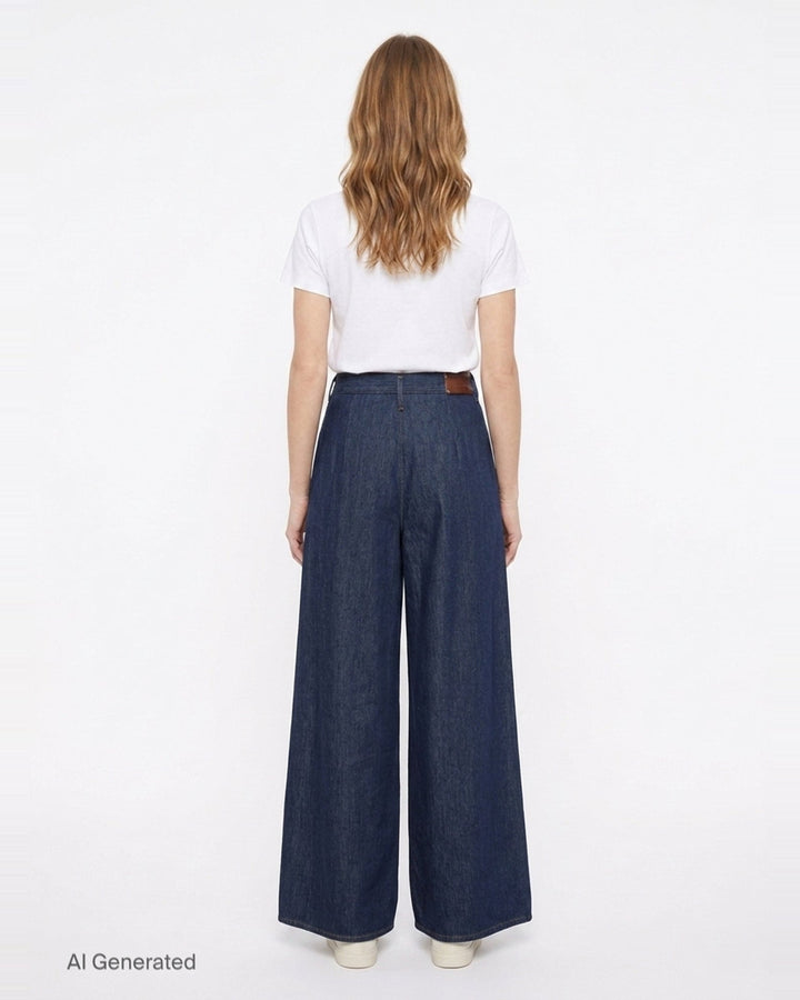 Pleated Wide-Leg Jeans | Dries Van Noten | Club21 - back