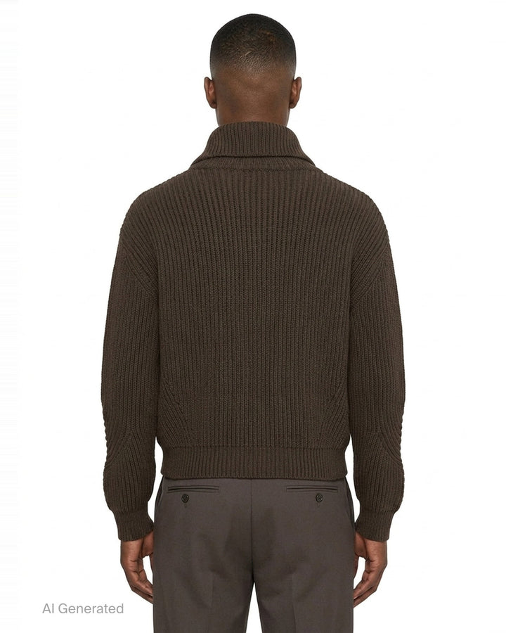 Ribbed Half-Button Sweater | Dries Van Noten | Club21 - back