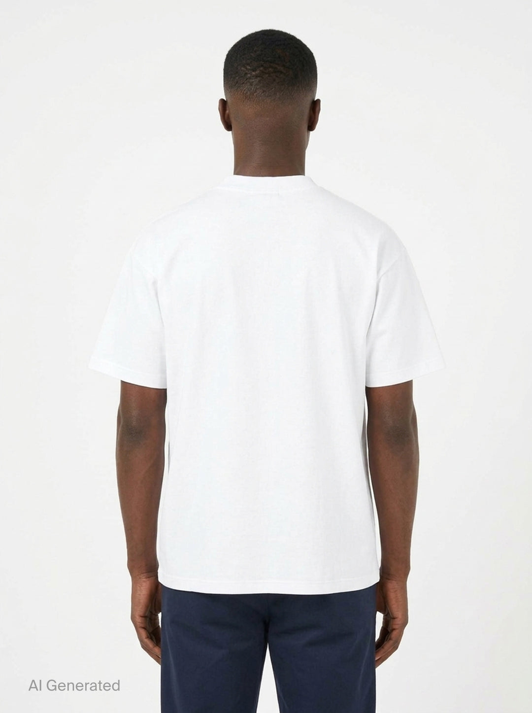 Drôle de Monsieur Classic Slogan Tee in white with 'Not From Paris, Madame' chest print, relaxed oversized fit with crew neck and short sleeves - back